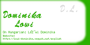 dominika lowi business card
